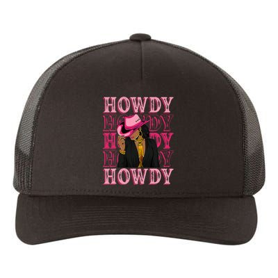 Southern Western Howdy Black Cowgirl African American Yupoong Adult 5-Panel Trucker Hat