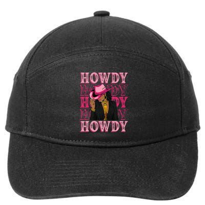 Southern Western Howdy Black Cowgirl African American 7-Panel Snapback Hat