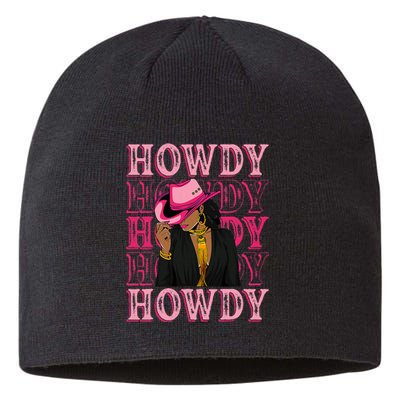 Southern Western Howdy Black Cowgirl African American Sustainable Beanie