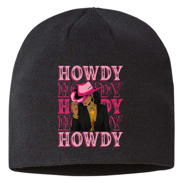 Southern Western Howdy Black Cowgirl African American Sustainable Beanie