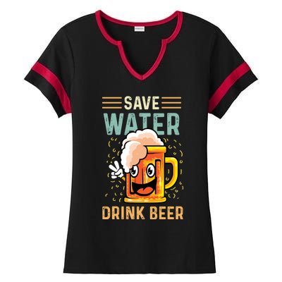 Save Water Heavy Er Cute Gift Ladies Halftime Notch Neck Tee