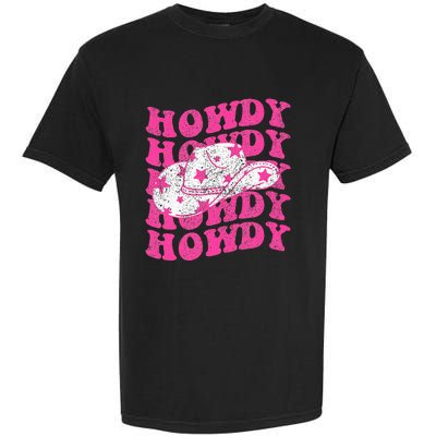 Southern Western Howdy Girl Country Rodeo Pink Cowgirl Retro Garment-Dyed Heavyweight T-Shirt