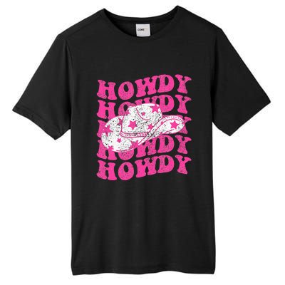 Southern Western Howdy Girl Country Rodeo Pink Cowgirl Retro Tall Fusion ChromaSoft Performance T-Shirt