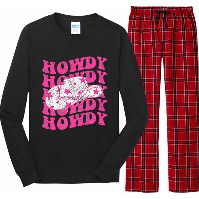 Southern Western Howdy Girl Country Rodeo Pink Cowgirl Retro Long Sleeve Pajama Set