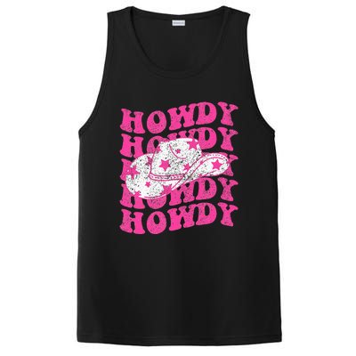 Southern Western Howdy Girl Country Rodeo Pink Cowgirl Retro PosiCharge Competitor Tank