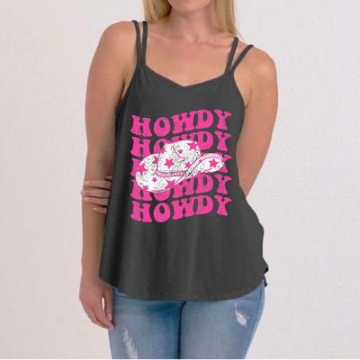 Southern Western Howdy Girl Country Rodeo Pink Cowgirl Retro Women's Strappy Tank