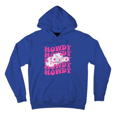 Southern Western Howdy Girl Country Rodeo Pink Cowgirl Retro Hoodie