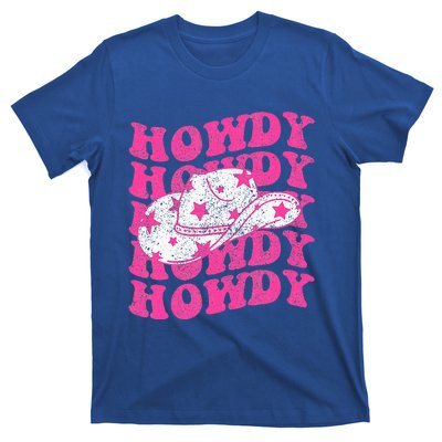 Southern Western Howdy Girl Country Rodeo Pink Cowgirl Retro T-Shirt