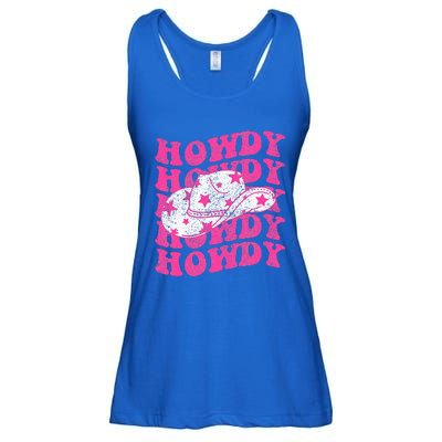 Southern Western Howdy Girl Country Rodeo Pink Cowgirl Retro Ladies Essential Flowy Tank