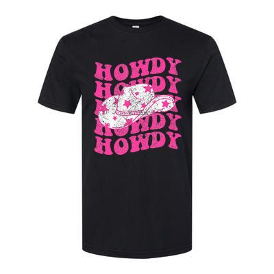 Southern Western Howdy Girl Country Rodeo Pink Cowgirl Retro Softstyle CVC T-Shirt