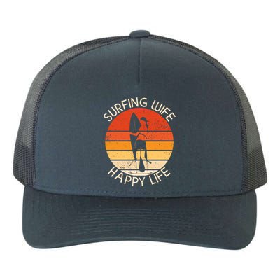 Surfing Wife Happy Life Beach Sup Longboard Summer Surfer Cool Gift Yupoong Adult 5-Panel Trucker Hat