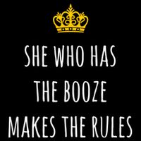 She Who Has The Booze Makes The Rules Funny Bartender Gift Sustainable Bucket Hat