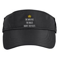 She Who Has The Booze Makes The Rules Funny Bartender Gift Adult Drive Performance Visor
