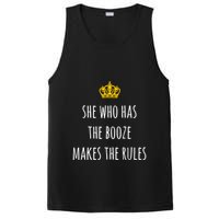She Who Has The Booze Makes The Rules Funny Bartender Gift PosiCharge Competitor Tank