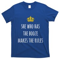 She Who Has The Booze Makes The Rules Funny Bartender Gift T-Shirt