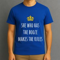 She Who Has The Booze Makes The Rules Funny Bartender Gift T-Shirt