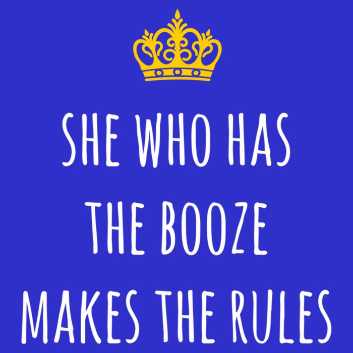 She Who Has The Booze Makes The Rules Funny Bartender Gift Stripe Pom Pom Beanie