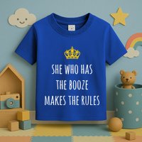 She Who Has The Booze Makes The Rules Funny Bartender Gift Toddler T-Shirt