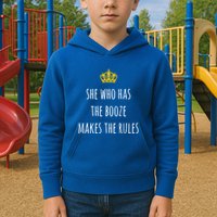 She Who Has The Booze Makes The Rules Funny Bartender Gift Kids Hoodie