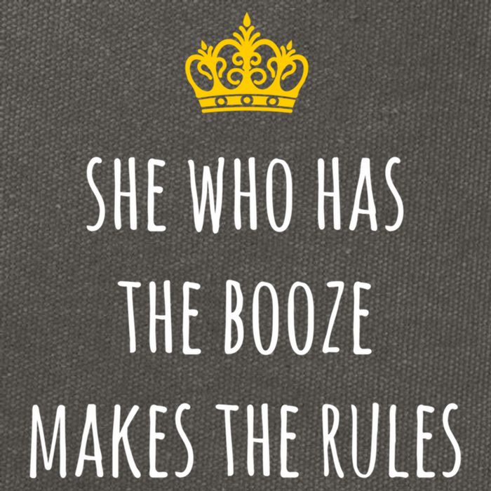 She Who Has The Booze Makes The Rules Funny Bartender Gift Cotton Canvas Backpack