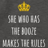She Who Has The Booze Makes The Rules Funny Bartender Gift Vector Backpack