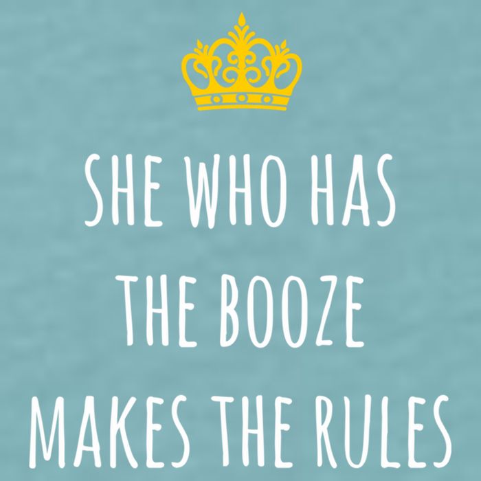 She Who Has The Booze Makes The Rules Funny Bartender Gift Sueded Cloud Jersey T-Shirt
