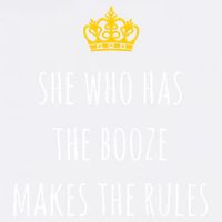 She Who Has The Booze Makes The Rules Funny Bartender Gift Garment-Dyed Sweatshirt