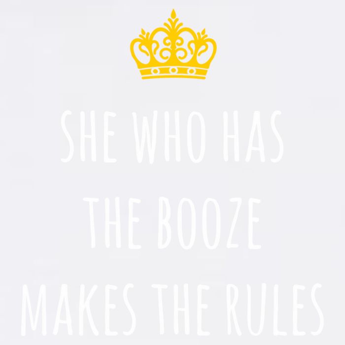 She Who Has The Booze Makes The Rules Funny Bartender Gift Garment-Dyed Sweatshirt