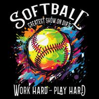 Softball Work Hard Play Hard Fastpitch Slowpitch Softball Backpack