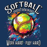 Softball Work Hard Play Hard Fastpitch Slowpitch Softball Cool Comfort Performance Bucket Hat