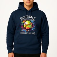 Softball Work Hard Play Hard Fastpitch Slowpitch Softball Hoodie