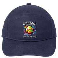 Softball Work Hard Play Hard Fastpitch Slowpitch Softball 7-Panel Snapback Hat