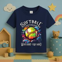 Softball Work Hard Play Hard Fastpitch Slowpitch Softball Toddler T-Shirt
