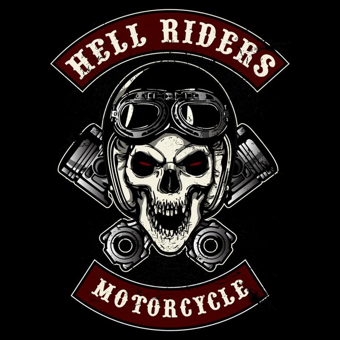 Skull With Helmet And Piston Full-Length Apron With Pockets