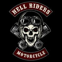 Skull With Helmet And Piston Button