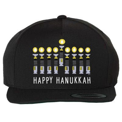 Star Wars Happy Hanukkah Luke Skywalker Lightsaber Menorah  Wool Snapback Cap