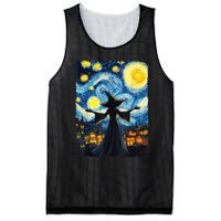 Salem Witch Halloween Starry Night Van Gogh Sky Painting Art Mesh Reversible Basketball Jersey Tank