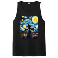 Salem Witch Halloween Starry Night Van Gogh Sky Painting Art PosiCharge Competitor Tank