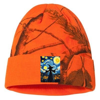 Salem Witch Halloween Starry Night Van Gogh Sky Painting Art Kati Licensed 12" Camo Beanie