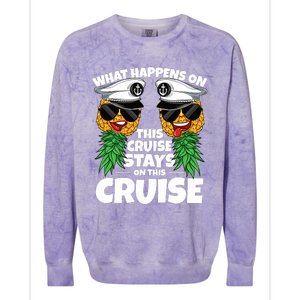 Swinger What Happens On This Cruise Stays On This Cruise Colorblast Crewneck Sweatshirt