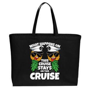 Swinger What Happens On This Cruise Stays On This Cruise Cotton Canvas Jumbo Tote