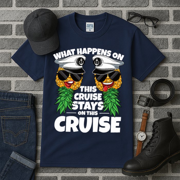 Swinger What Happens On This Cruise Stays On This Cruise Tall T-Shirt