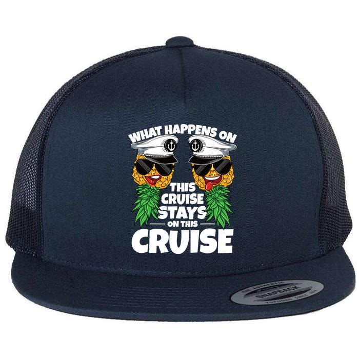 Swinger What Happens On This Cruise Stays On This Cruise Flat Bill Trucker Hat