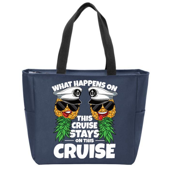 Swinger What Happens On This Cruise Stays On This Cruise Zip Tote Bag