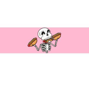 Skeleton With Hot Dogs Halloween Hotdog Lover Food Bumper Sticker