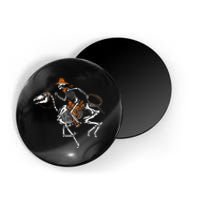 Spooky Western Halloween Costume with Skeleton Cowboy Magnet