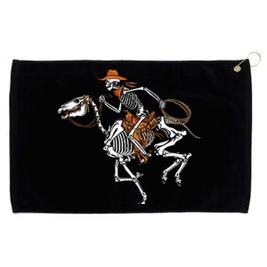 Spooky Western Halloween Costume with Skeleton Cowboy Grommeted Golf Towel