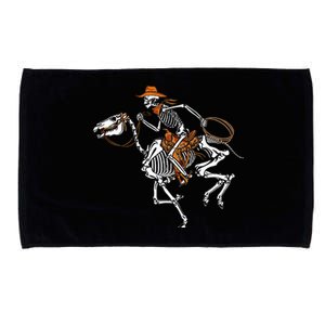 Spooky Western Halloween Costume with Skeleton Cowboy Microfiber Hand Towel