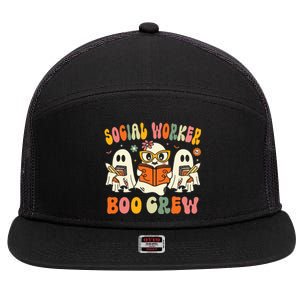 Social Worker Halloween Groovy Social Worker Costume 7 Panel Mesh Trucker Snapback Hat