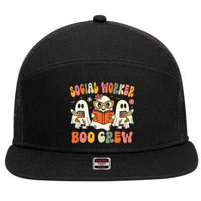 Social Worker Halloween Groovy Social Worker Costume 7 Panel Mesh Trucker Snapback Hat